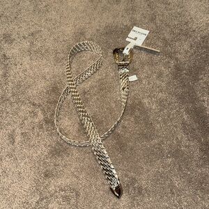 True Religion Braided Silver Belt SIZE M/L